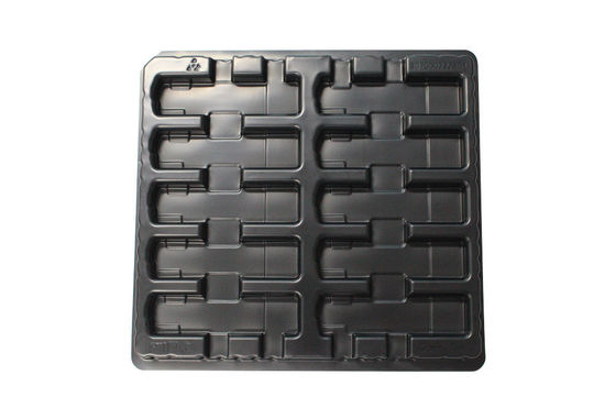 Θερμοσυσκευασμένο ABS Custom Black Plastic Blister Packages ESD PS Συσκευαστικό δίσκο
